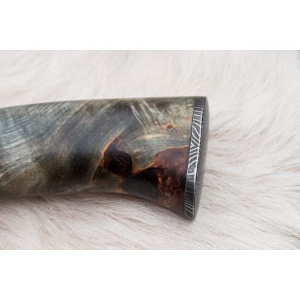 Couteau de chasse en acier de Damas 14 cm châtaignier
