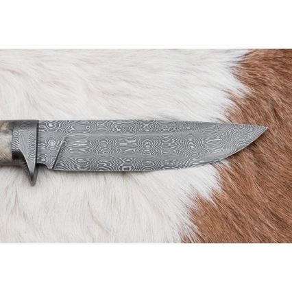 Couteau en acier de Damas unique 13 cm châtaignier