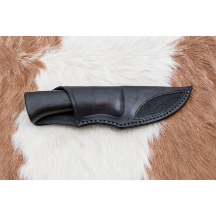 Couteau en acier de Damas unique 8,6 cm chêne/os de chameau