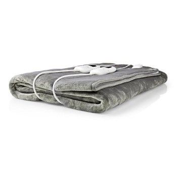 Couverture chauffante électrique pour 2 personnes 120W/230V 160x140cm grise