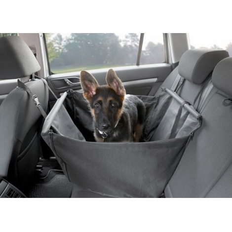 Couverture pour chien pour siège arrière avec filet, couverture