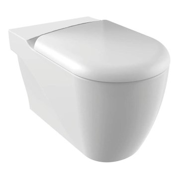 Creavit - WC combiné GRANDE XL évacuation basse/arrière céramique/blanc