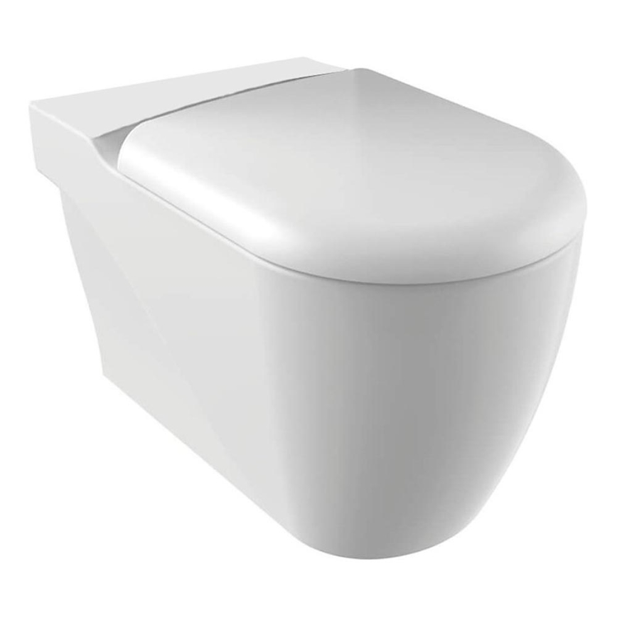 Creavit - WC combiné GRANDE XL évacuation basse/arrière céramique/blanc