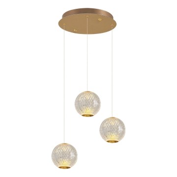 CREMONA Lampe Suspendue LED 3xLED/5W/230V 3000K Or