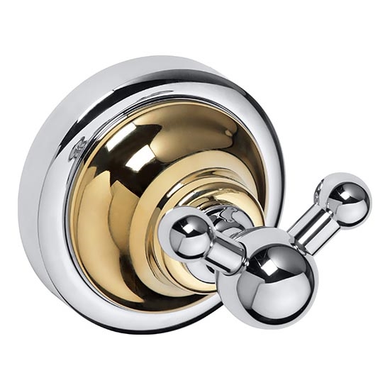 Crochet 6,5x6,5 cm argenté/doré