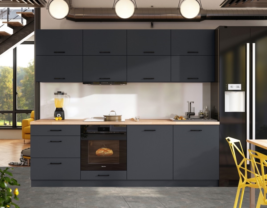 Cuisine ELISE 240 cm – finition graphite