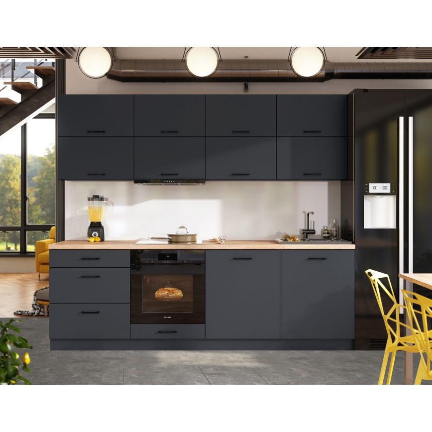 Cuisine ELISE 240 cm – finition graphite