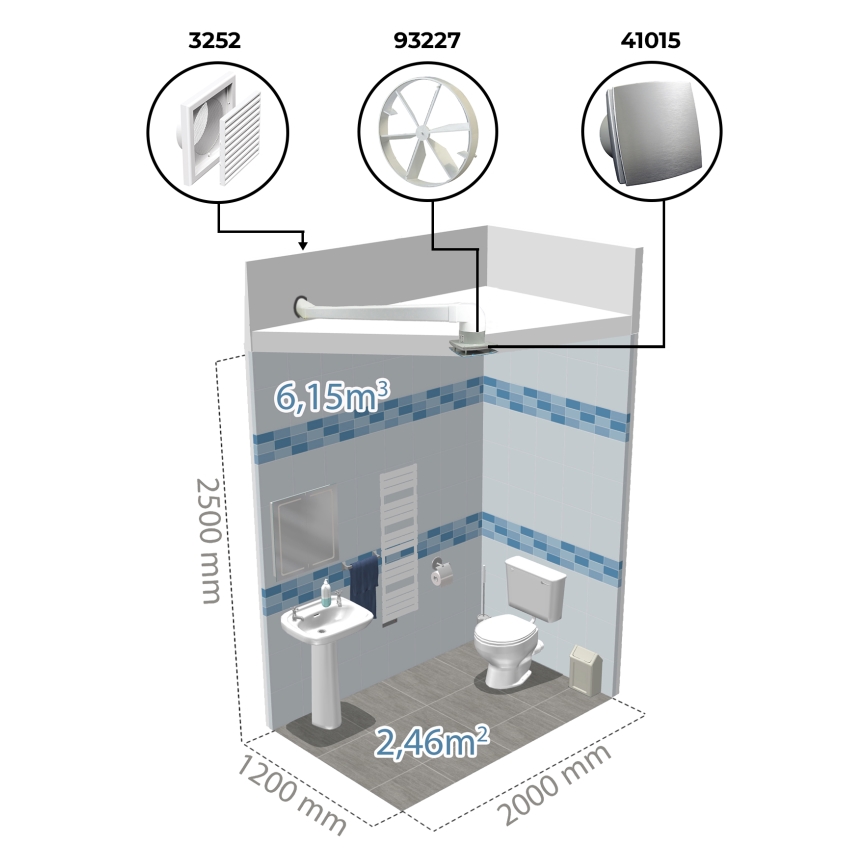 Dalap 41016 - Ventilateur axial avec minuterie 100 BFAZ 16W/230V