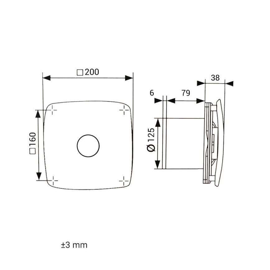 Dalap 41094 - Ventilateur axial 125 ONYX 16W/230V