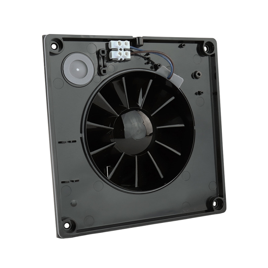 Dalap 41095ZW - Ventilateur axial avec minuterie et capteur d'humidité 100 DARK ZW 8,4W/230V