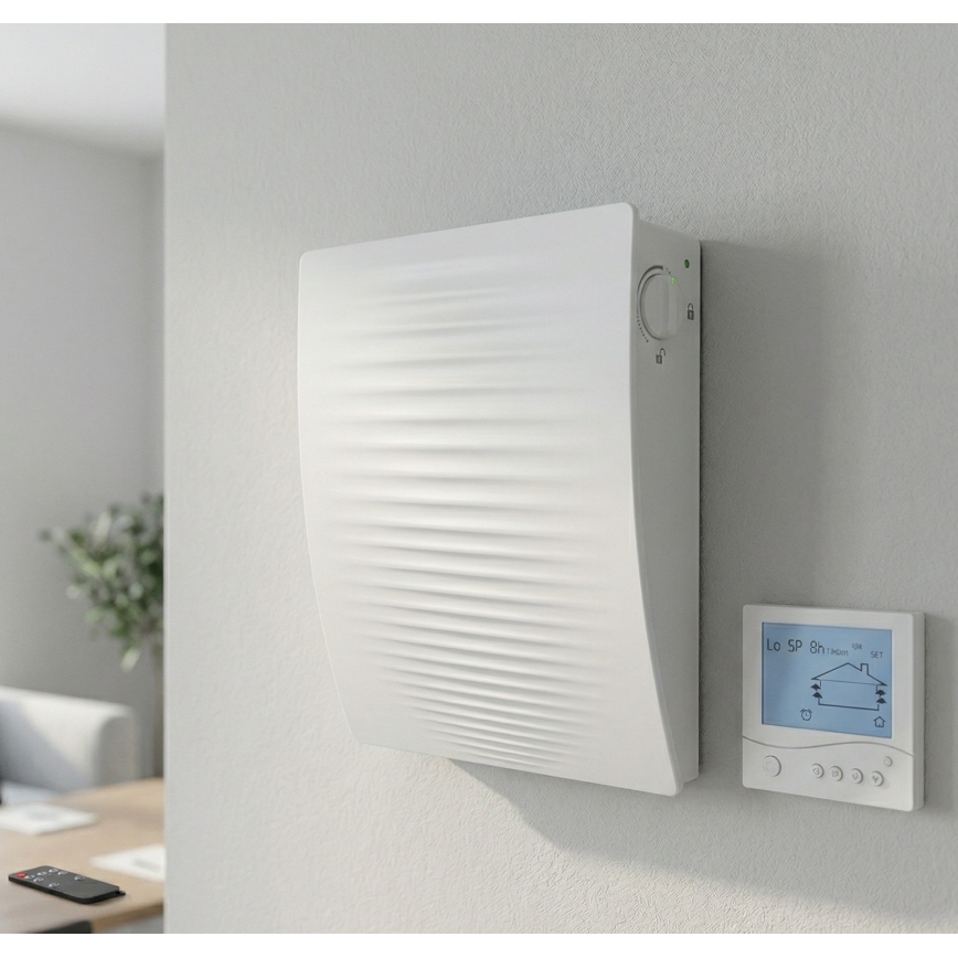 Dalap 55561 - Lot de 2 récupérateurs de chaleur pour pièce ZEPHIR SIMPLE DOUBLE 7,61 W/230 V