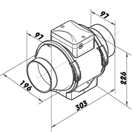 Dalap 8199 - Ventilateur axial AP PROFI 100 25W/230V