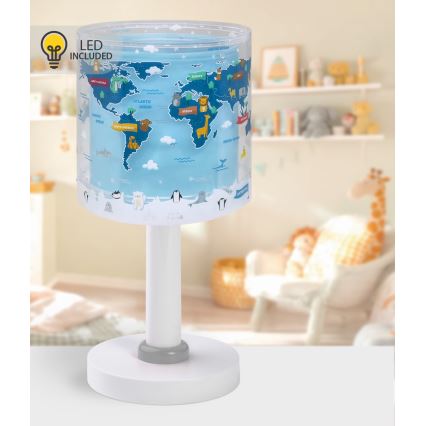 Dalber 40671 - Lampe LED pour enfant WORLD 1xG4/4W/230V bleue