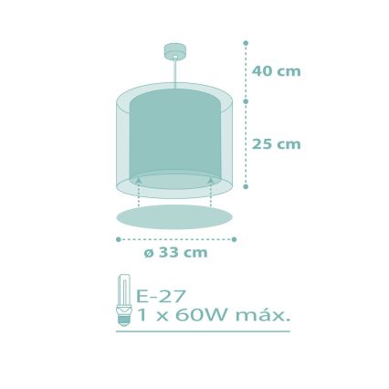 Dalber 41002H - Suspension pour enfant DOTS 1xE27/60W/230V