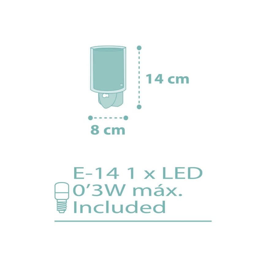 Dalber 41005H - Lampe LED à brancher DOTS 1xE14/0,3W/230V