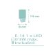 Dalber 41005H - Lampe LED pour prise DOTS 1xE14/0,3W/230V