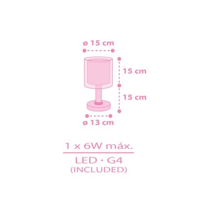 Dalber 41251 - Lampe LED pour enfants HELLO KITTY&FRIENDS 1xG4/4W/230V rose
