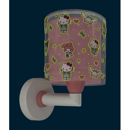 Dalber 41259 - Lampe murale pour enfants HELLO KITTY&FRIENDS 1xE27/15W/230V rose