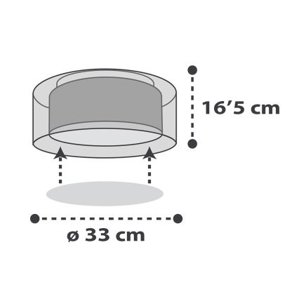 Dalber 41416E - Plafonnier enfant CLOUDS 2xE27/60W/230V gris