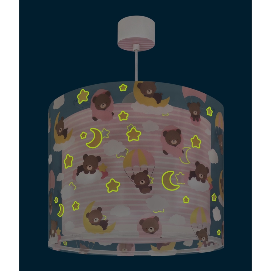 Dalber 41572S - Lustre pour enfant BABY TEDDY 1xE27/15W/230V rose