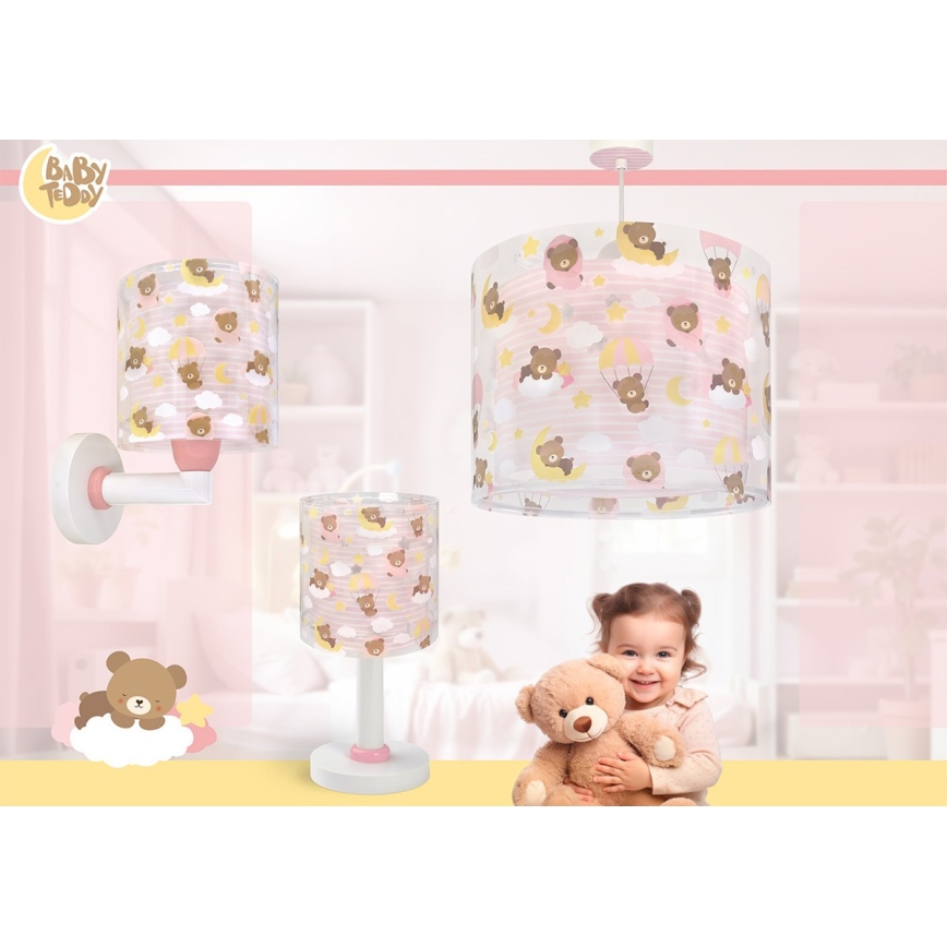 Dalber 41572S - Lustre pour enfant BABY TEDDY 1xE27/15W/230V rose