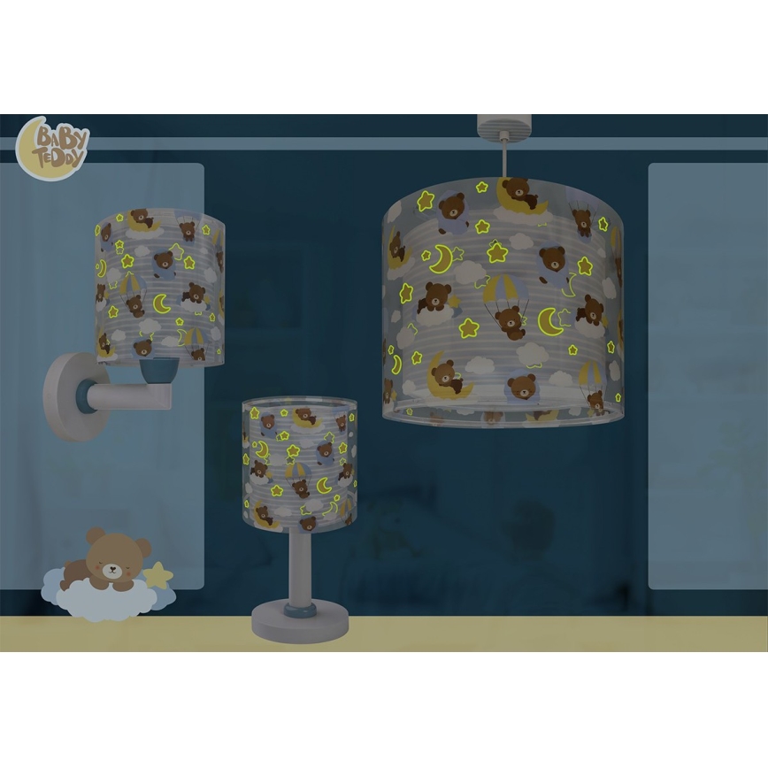 Dalber 41572T - Plafonnier pour chambre d'enfant BABY TEDDY 1xE27/15W/230V bleu