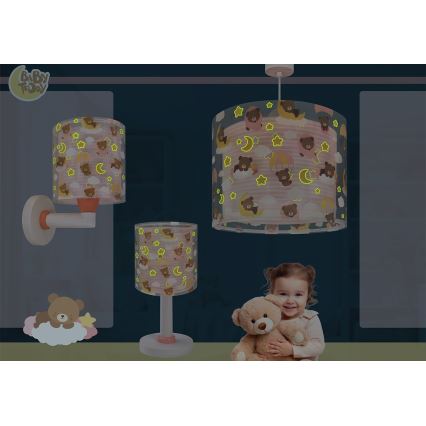 Dalber 41579S - Applique murale pour enfant BABY TEDDY 1xE27/15W/230V rose