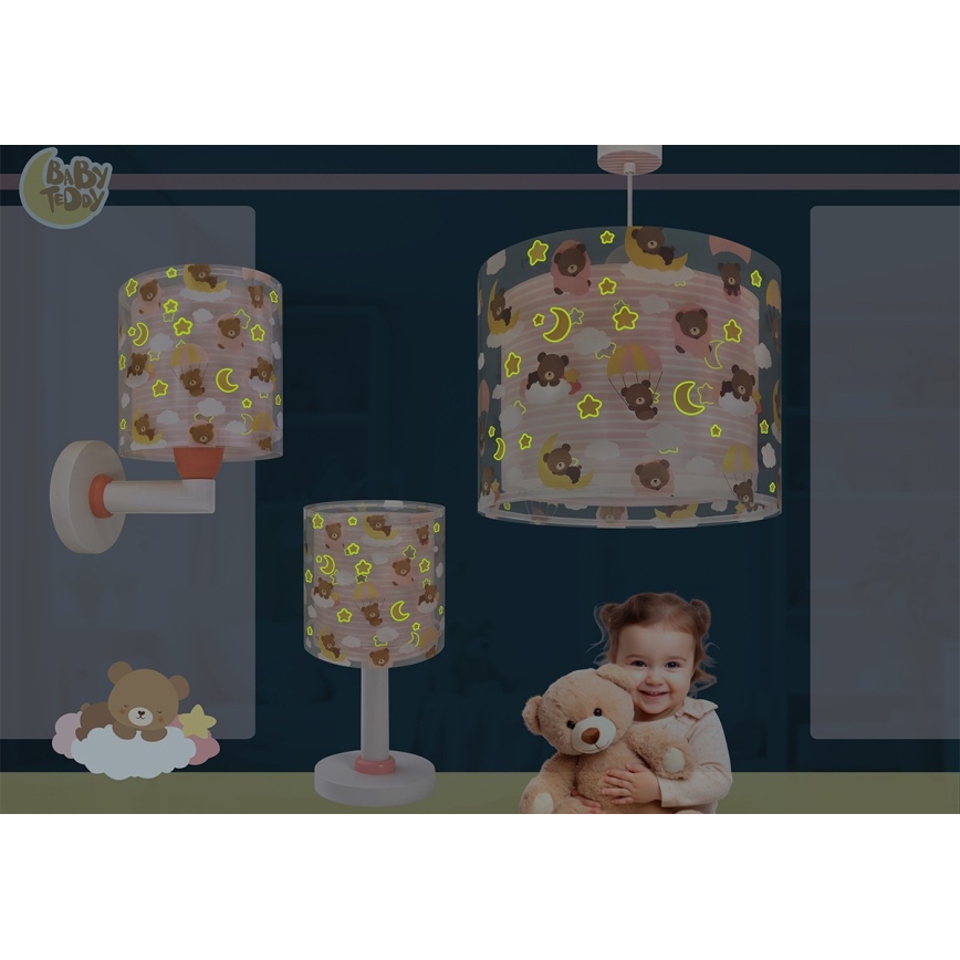 Dalber 41579S - Applique murale pour enfant BABY TEDDY 1xE27/15W/230V rose