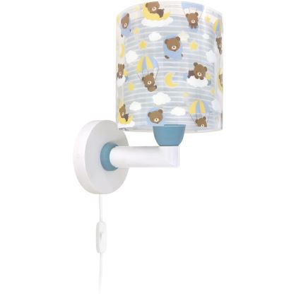 Dalber 41579T - Lampe murale pour enfant BABY TEDDY 1xE27/15W/230V bleue