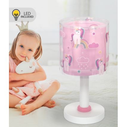 Dalber 41591N - Lampe de chevet LED pour enfant UNICORNS 1xG4/4W/230V rose