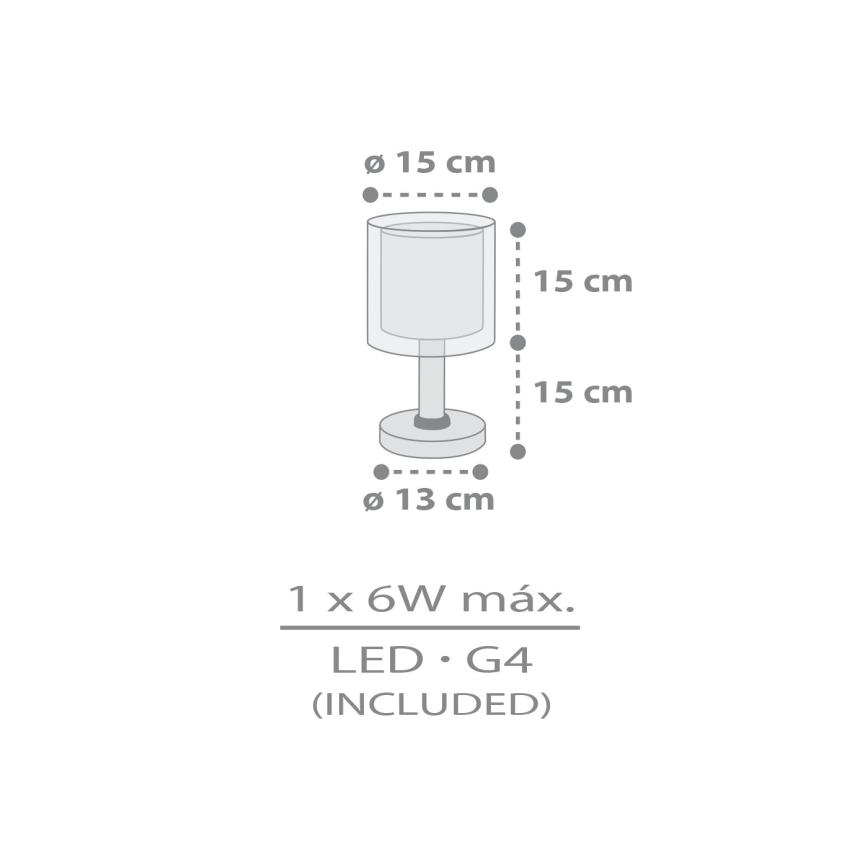 Dalber 41761E - Lampe de chevet LED KAWAII FRIENDS pour enfants 1xG4/4W/230V gris