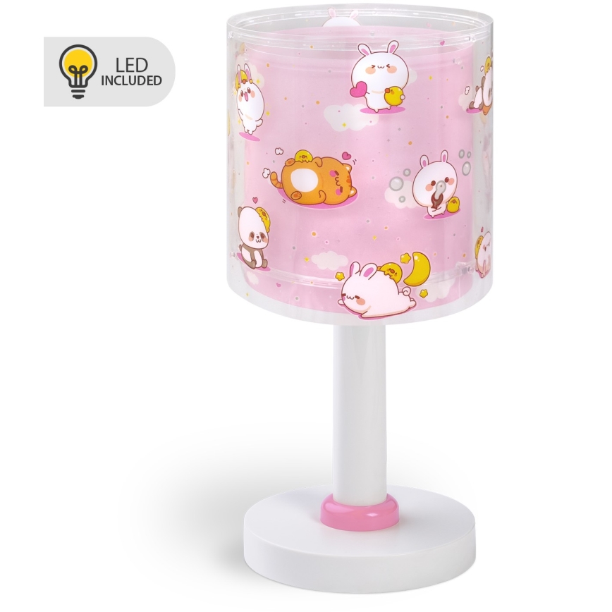 Dalber 41761S - Lampe de chevet LED pour enfant KAWAII FRIENDS 1xG4/4W/230V rose