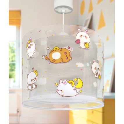 Dalber 41762E - Lustre pour enfant KAWAII FRIENDS 1xE27/15W/230V gris