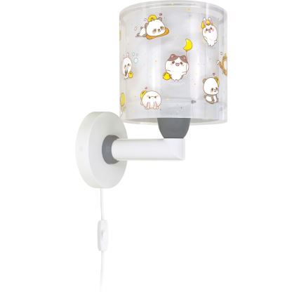 Dalber 41769E - Lampe murale pour enfant KAWAII FRIENDS 1xE27/15W/230V grise