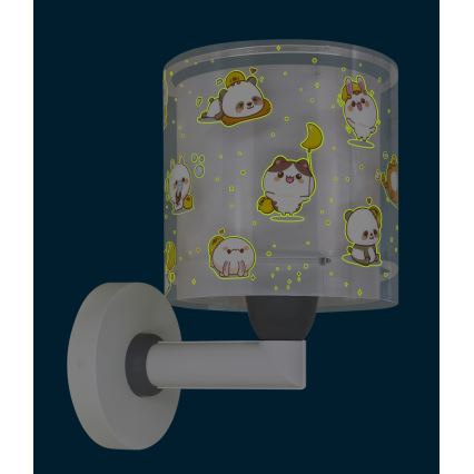 Dalber 41769E - Lampe murale pour enfant KAWAII FRIENDS 1xE27/15W/230V grise