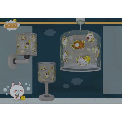 Dalber 41769E - Lampe murale pour enfant KAWAII FRIENDS 1xE27/15W/230V grise