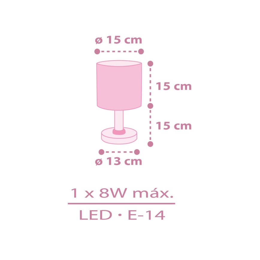 Dalber 42491N - Lampe LED pour enfants FAIRY DREAMS 1xG4/4W/230V rose