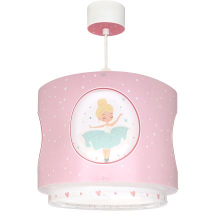 Dalber 60912 - Lustre pour enfant PRINCESS DANCE 1xE27/15W/230V rose