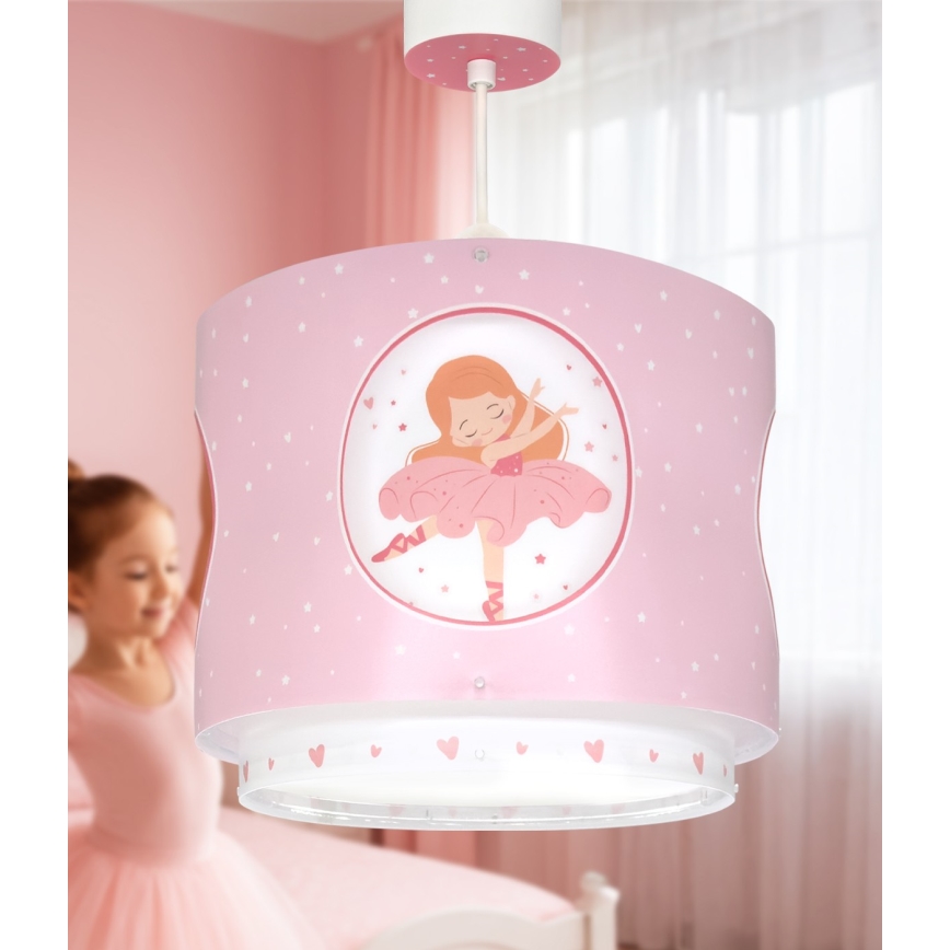 Dalber 60912 - Lustre pour enfant PRINCESS DANCE 1xE27/15W/230V rose