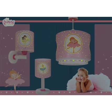 Dalber 60912 - Lustre pour enfant PRINCESS DANCE 1xE27/15W/230V rose