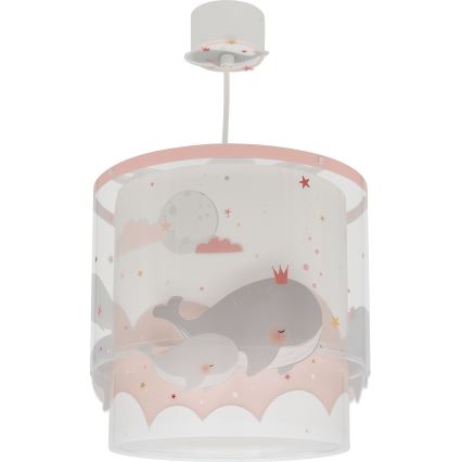 Dalber 61172S - Suspension pour enfant WHALE DREAMS 1xE27/15W/230V rose