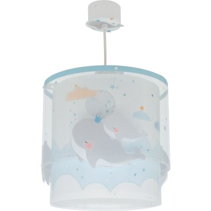 Dalber 61172T - Suspension pour enfant WHALE DREAMS 1xE27/15W/230V bleu