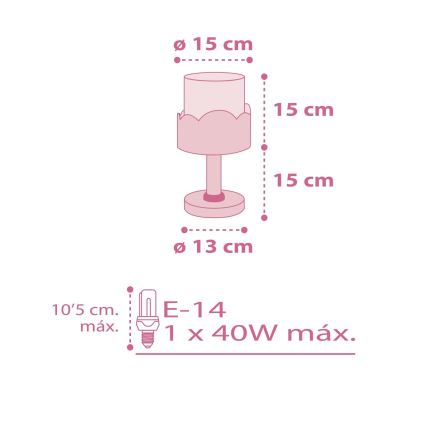 Dalber 61231S - Lampe pour enfant MOON 1xE14/40W/230V