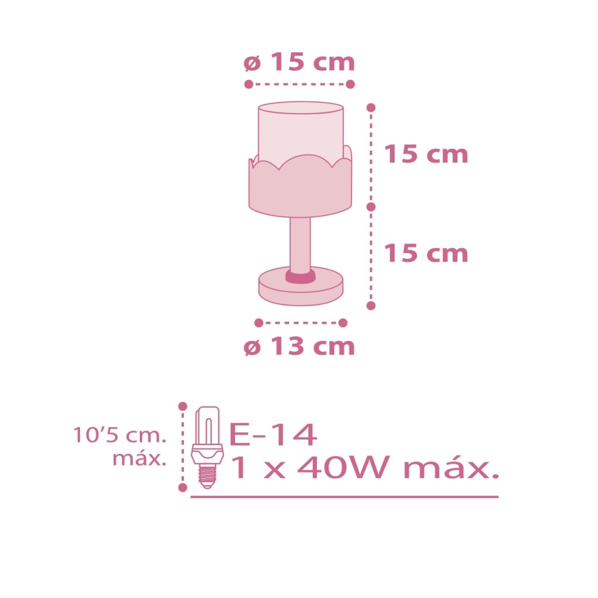 Dalber 61231S - Lampe pour enfant MOON 1xE14/40W/230V