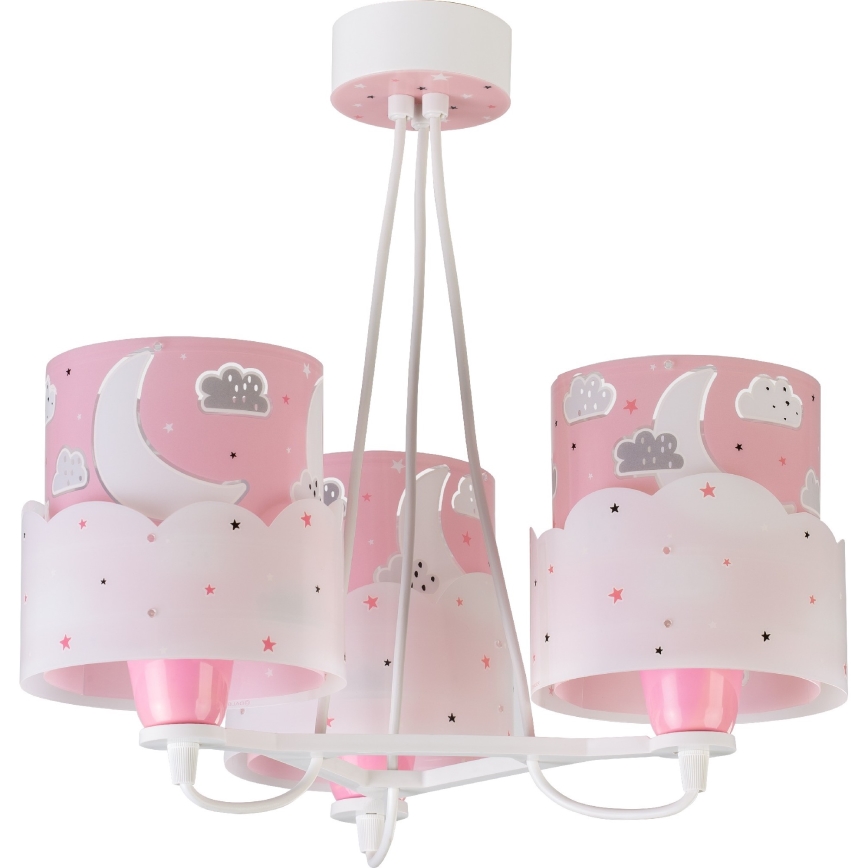 Dalber 61237S - Suspension enfant MOON 3xE27/60W/230V