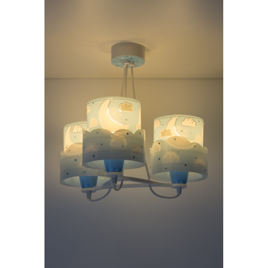 Dalber 61237T - Suspension pour enfant MOON 3xE27/60W/230V