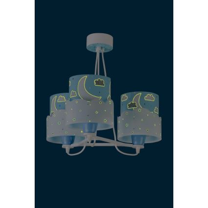 Dalber 61237T - Suspension pour enfant MOON 3xE27/60W/230V