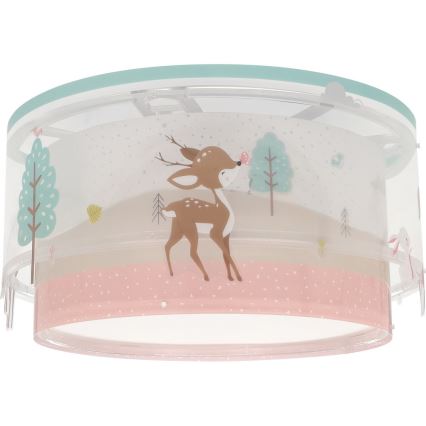 Dalber 61276 - Plafonnier enfant LOVING DEER 2xE27/15W/230V