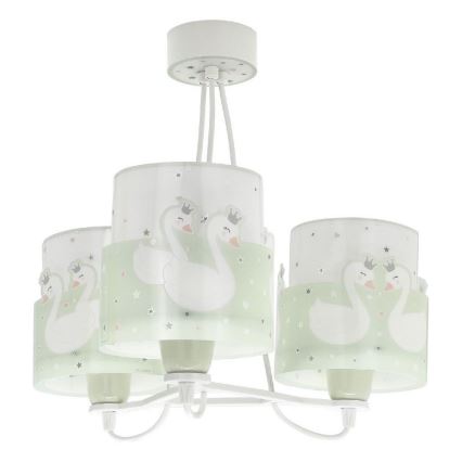 Dalber 61717H - Lustre pour enfant SWEET LOVE 3xE27/60W/230V vert