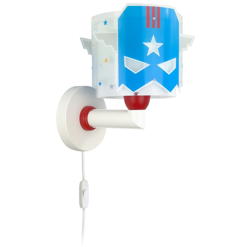Dalber 61819 - Applique murale pour enfant BLUE HERO 1xE27/15W/230V